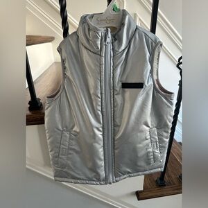 Buffalo David Bitton Silver Kids Puffer Vest Size XS 5-6
